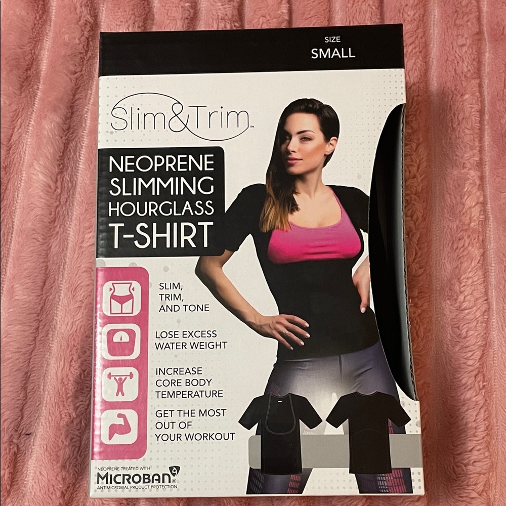 Neoprene Hourglass T-Shirt in Black